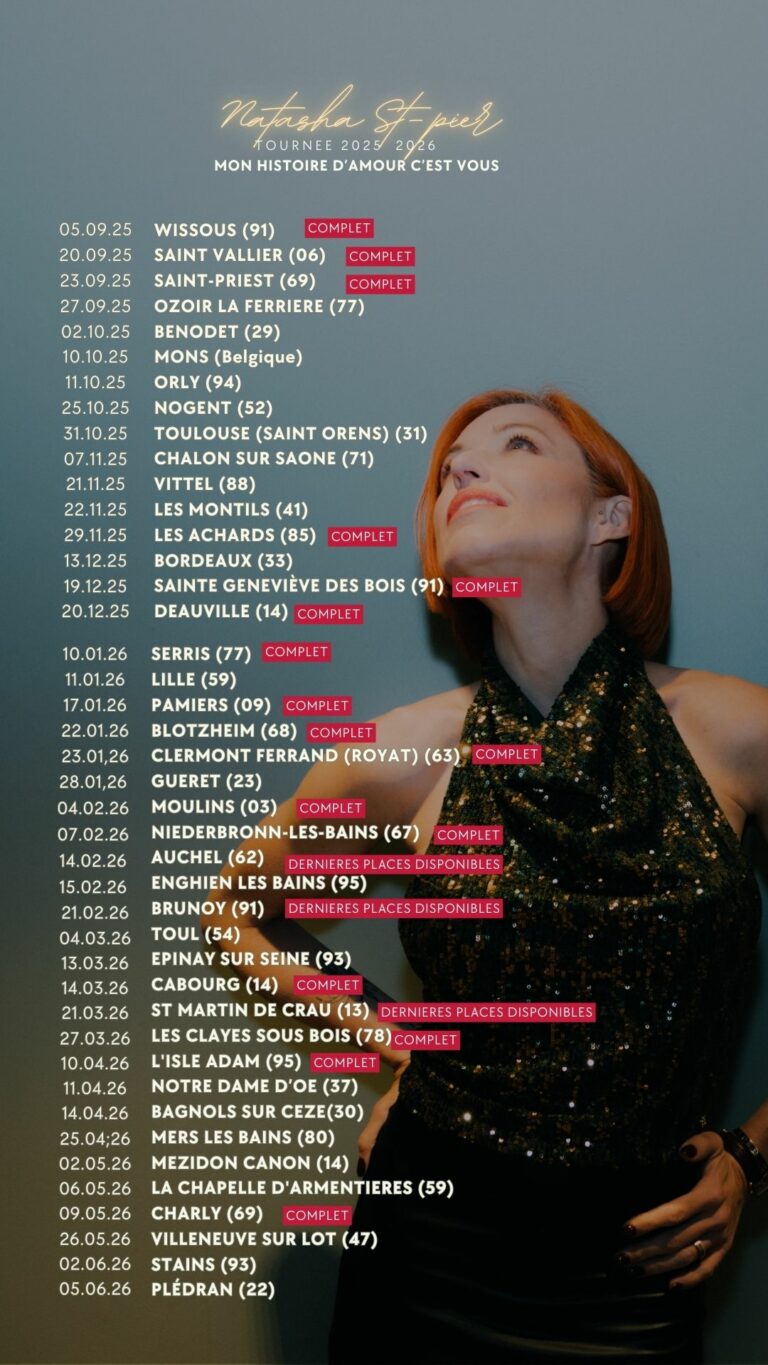 Dates tournée Natasha St pier